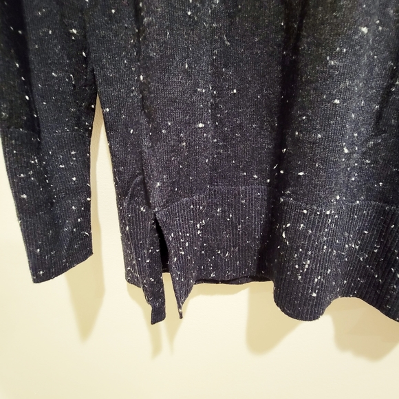 LOFT Blue & White Speckled Cowl Neck Sweater - Picture 3 of 5